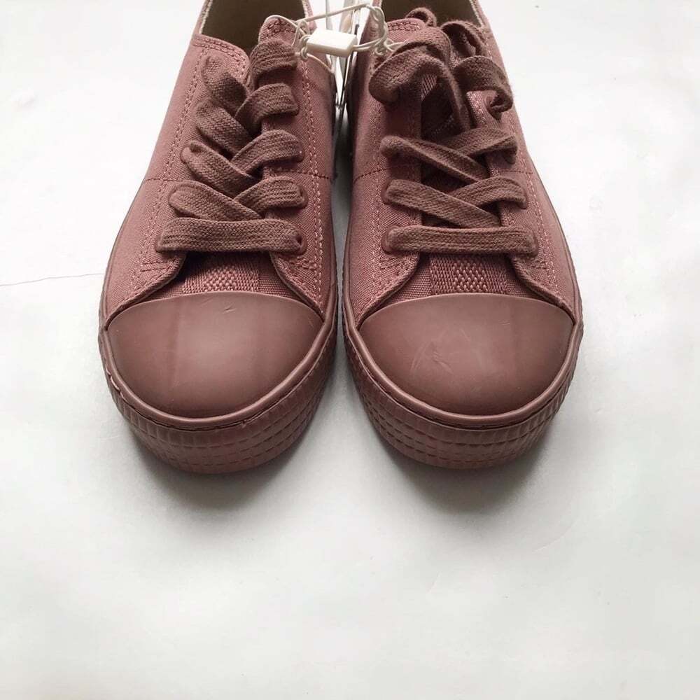 Zara NWT mauve canvas cap sneaker size 31(13.5 kids) - Picture 3 of 5